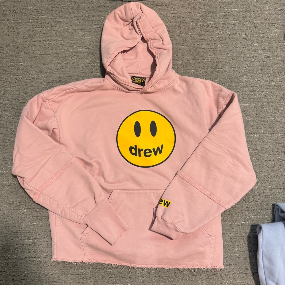 Drew House Light Pink Hoodie with Logo